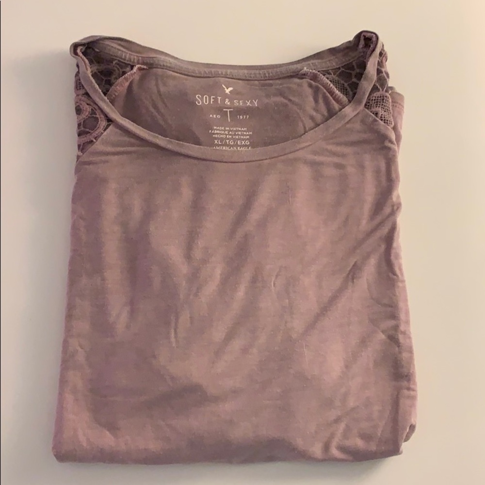 Soft and Sexy purple t-shirt from american eagle